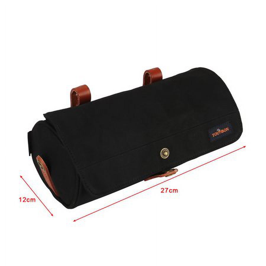 Canvas Black Bicycle Handlebar Bag N947