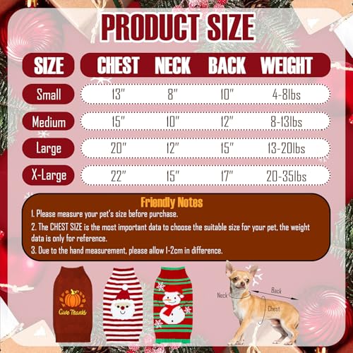 3 Pack Dog Christmas Sweater X94388