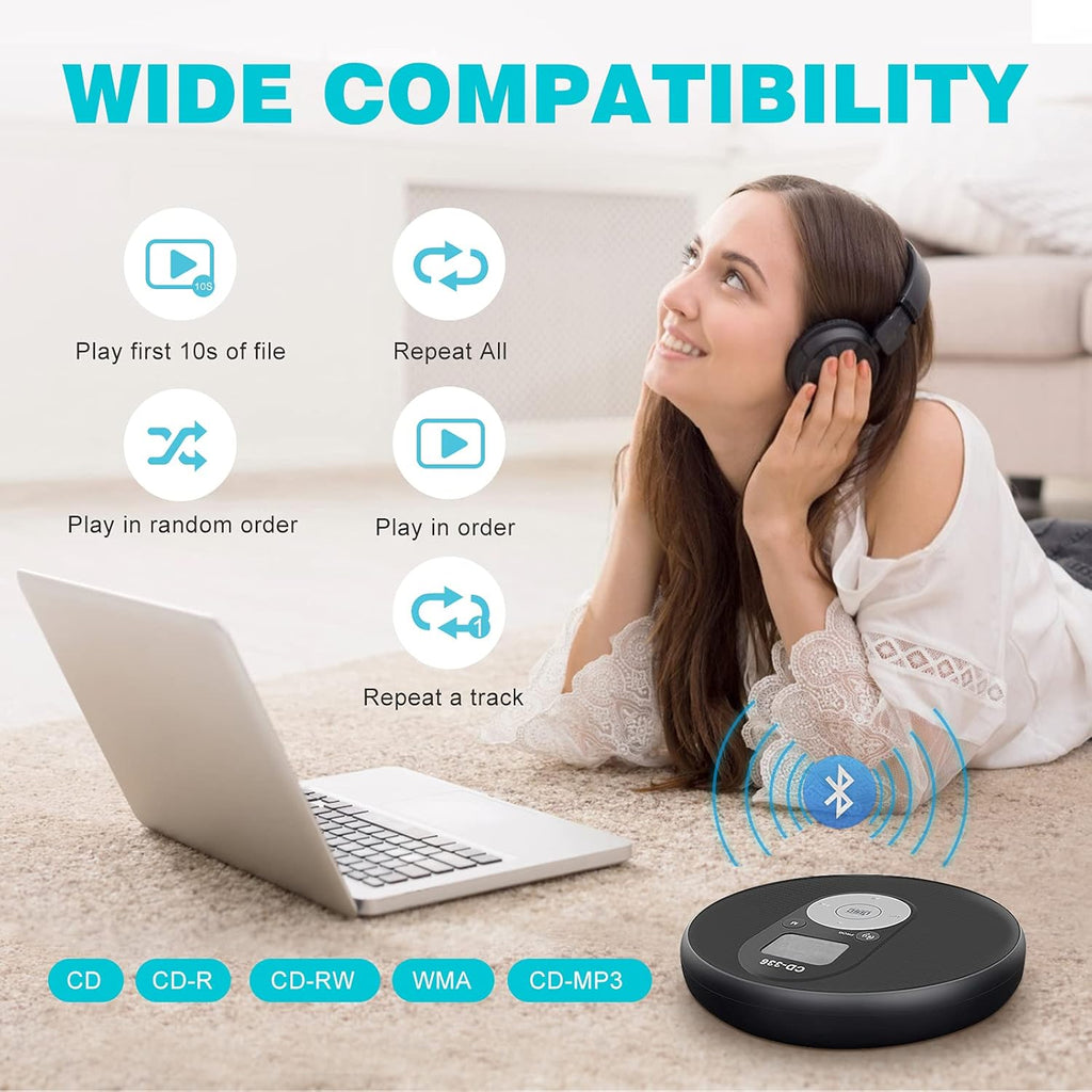 Portable CD Player with Bluetooth, Pack of 2 I71156