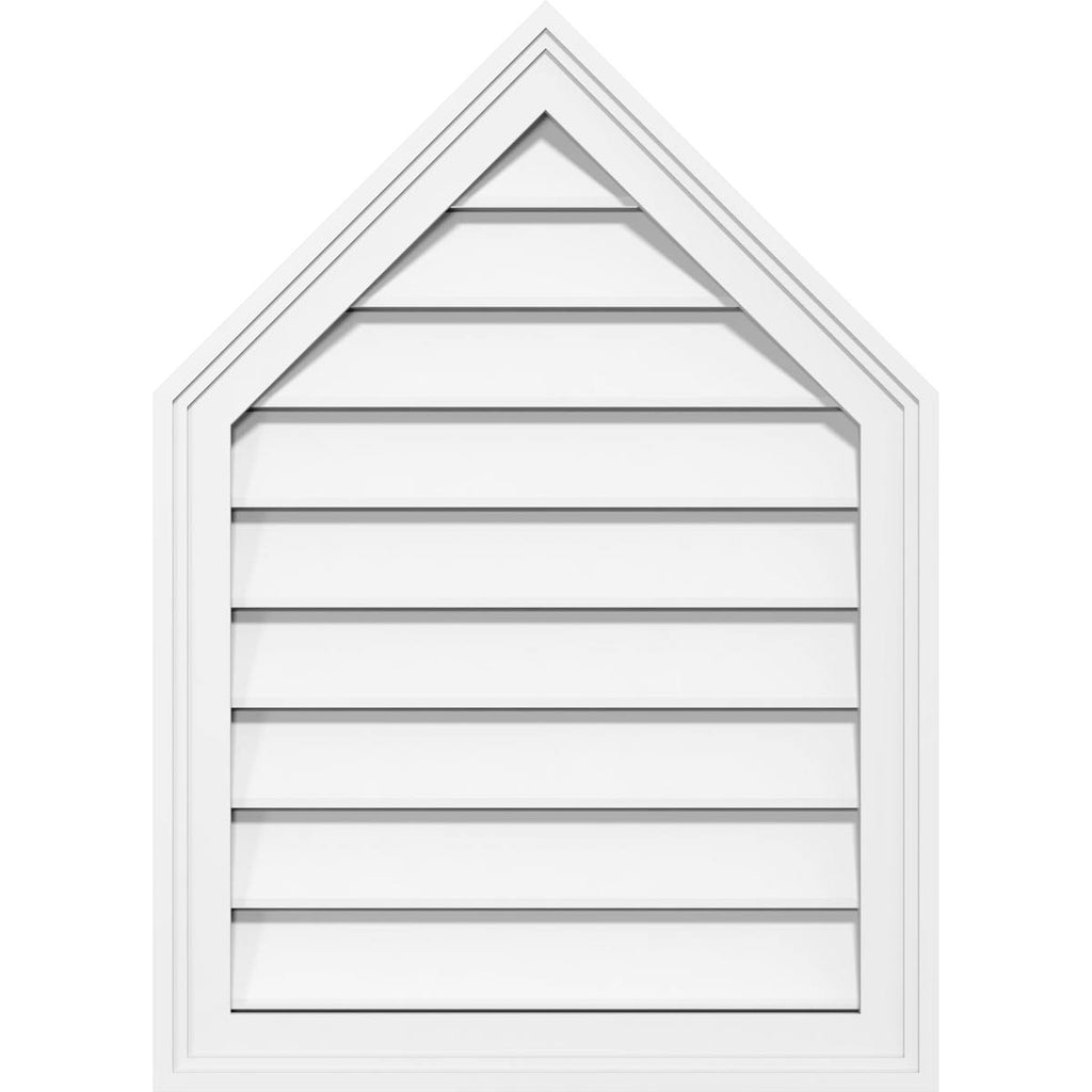 Peaked Top Surface Mount PVC Gable Vent E770