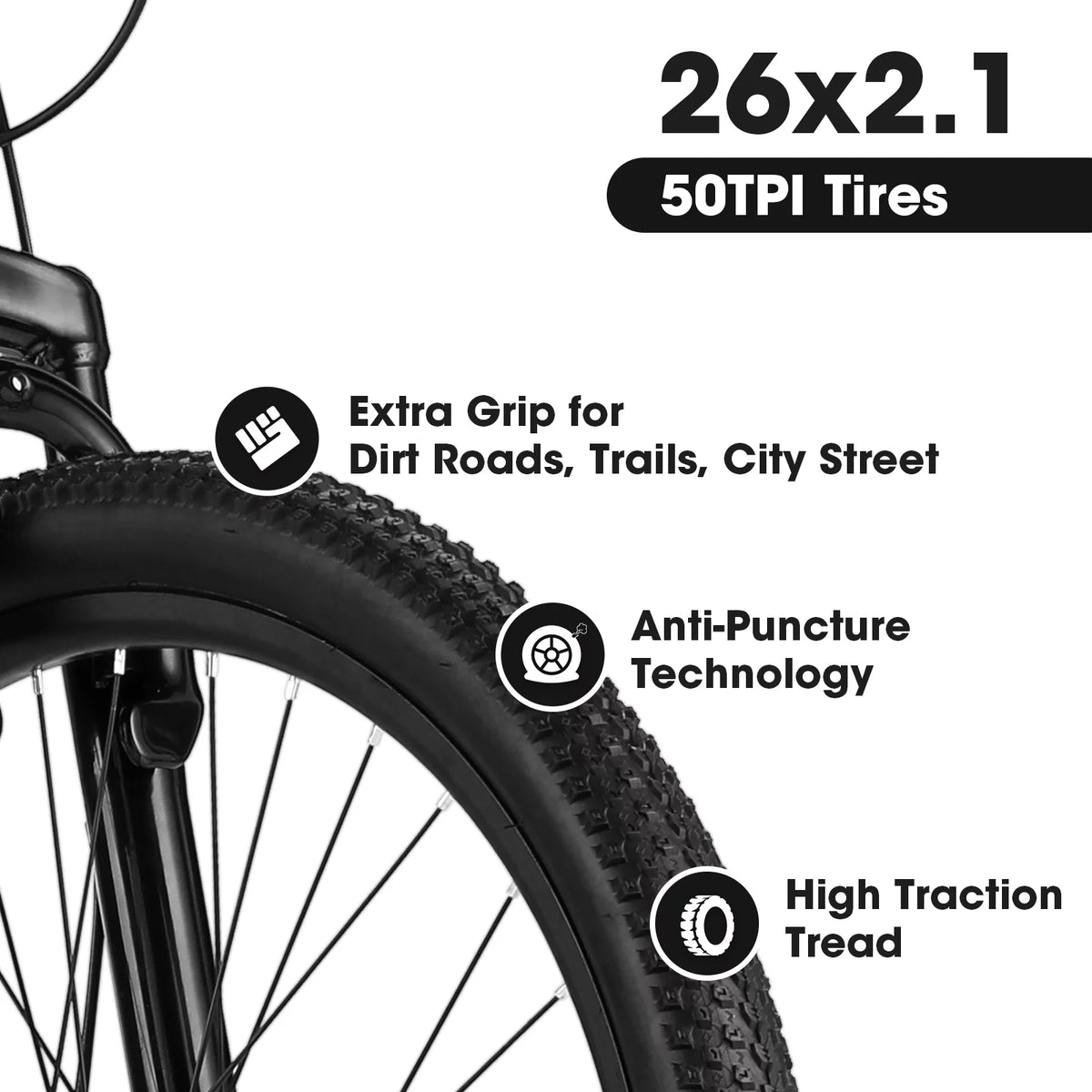 26 inch White Disc Brakes Mountain Bike S605