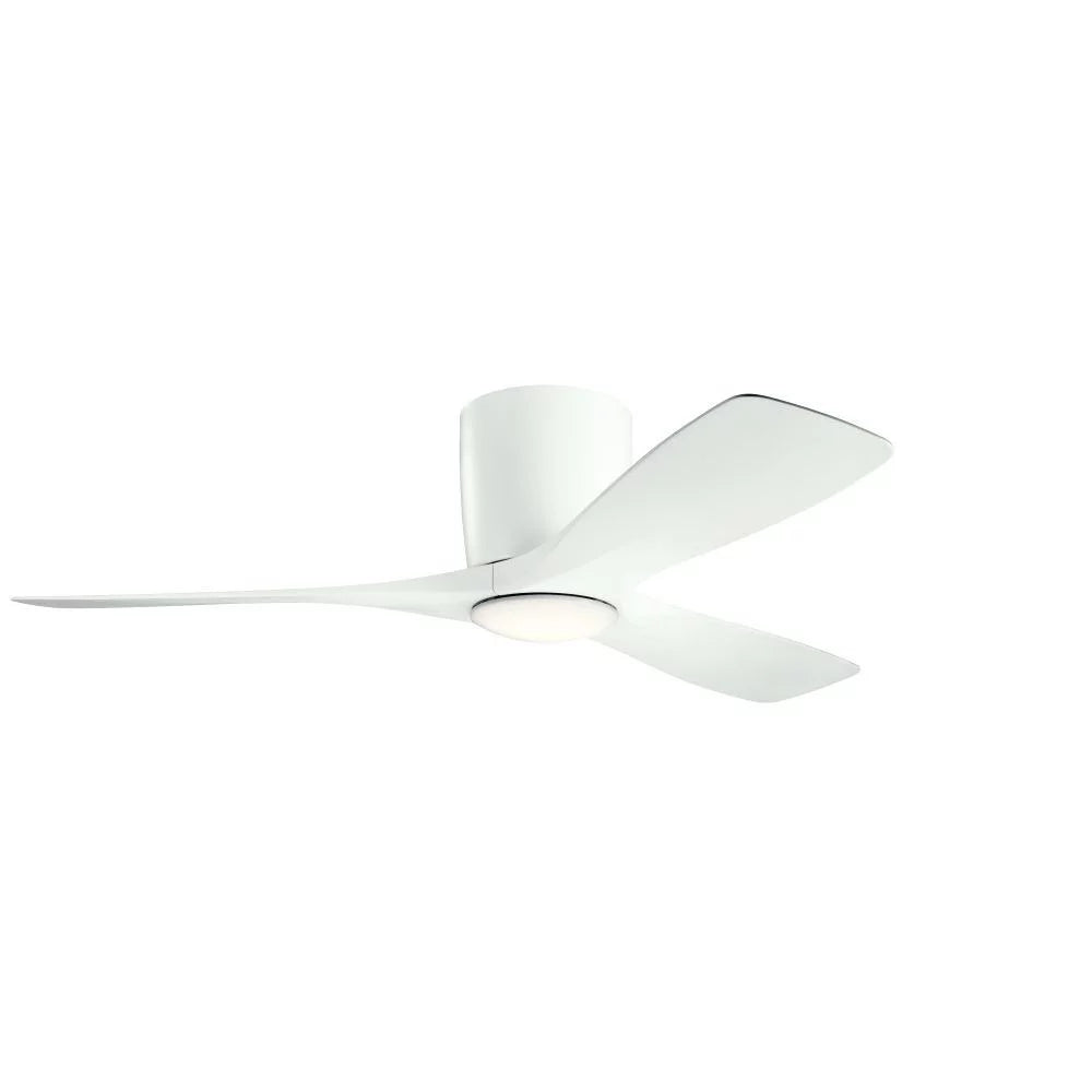 Matte White Ceiling Fan with Walnut Blades 48 inches T504697
