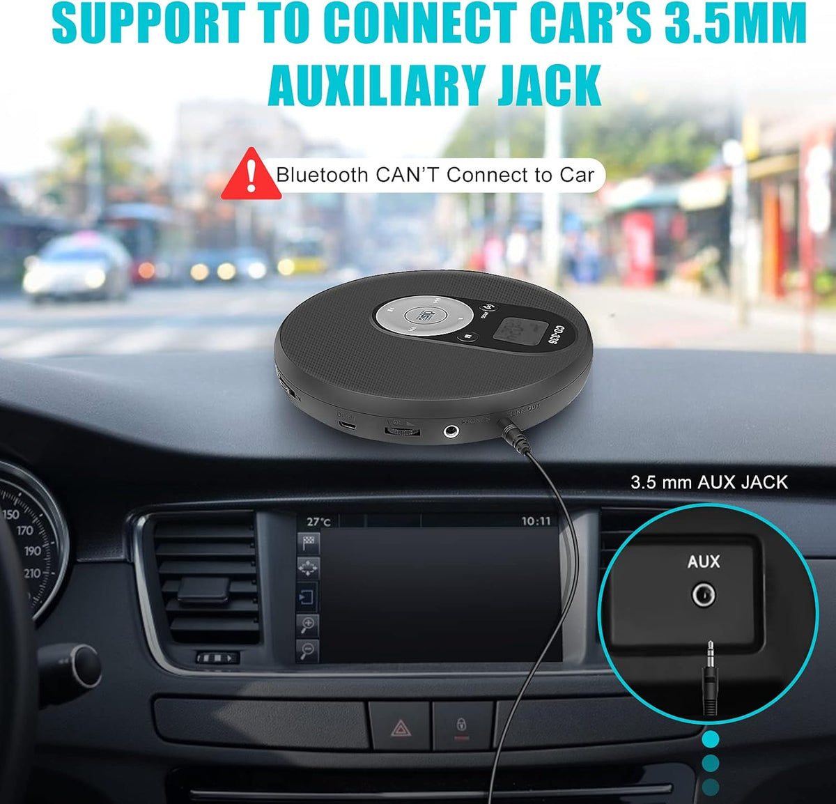 Portable CD Player with Bluetooth, Pack of 2 I71156