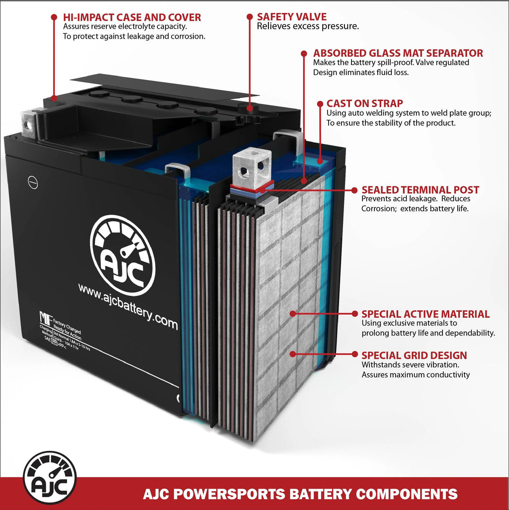 AJC Brand Replacement Snowmobile Battery V588