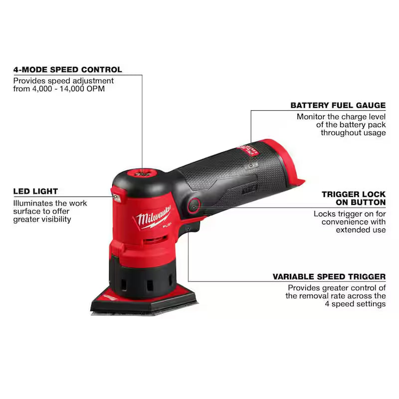 12-Volt Lithium-Ion Brushless Cordless Orbital Detail Sander A737