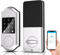 Smart Lock Deadbolt, Electronic Door Lock, Keyless Entry Door Lock, Satin Nickel J9506