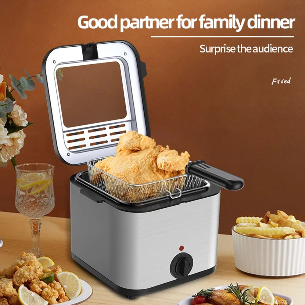 2.5L 1000W Stainless Steel Electric Fryer N1949