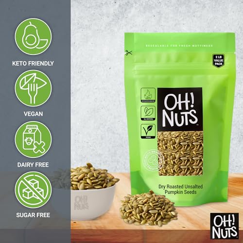 Dry Roasted Unsalted Pumpkin Seeds, 2-Pound Bulk Bag G3491