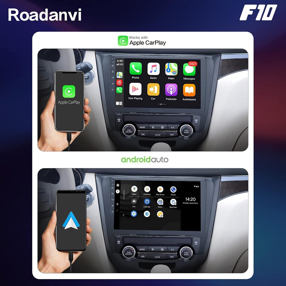 Android Auto Car Stereo 4GB+64GB Touch Screen M808923