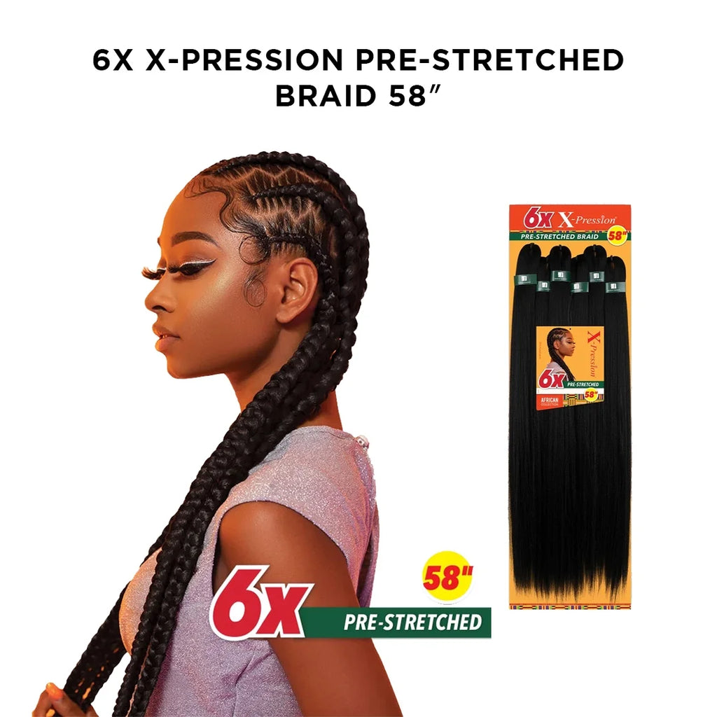 1B Off Black Jumbo Braid Hair 58” S45640