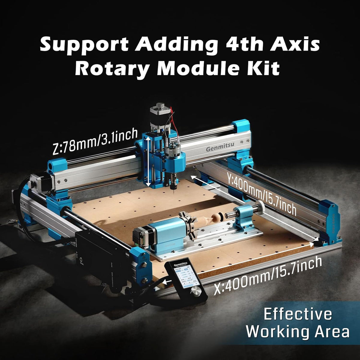 CNC Router Machine 3 Axis Engraving Machine, Working Area 400 x 400 x 78mm B1358