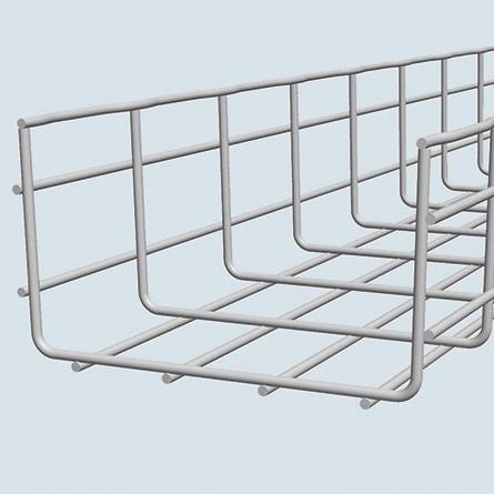 Wire Mesh Cable Tray, 6x4In, 10 ft T9958