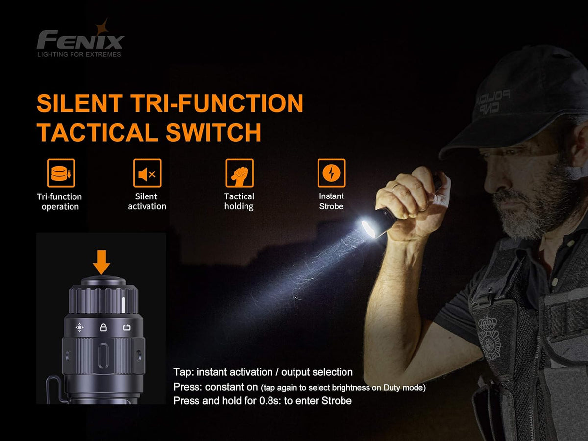 1600 Lumen Tactical Flashlight with Rechargeable Battery H2495