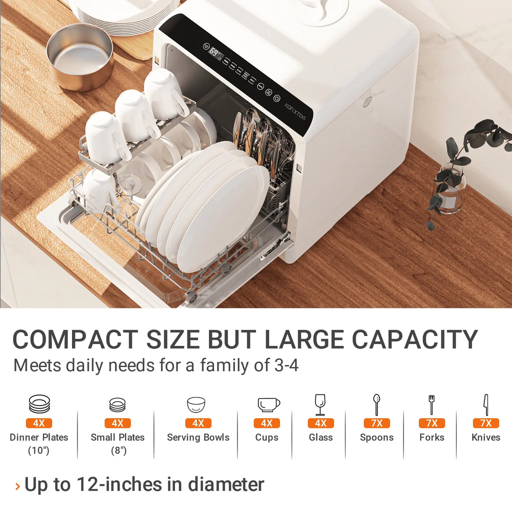 Portable Countertop Dishwasher with 5L Built-in Water Tank L913465