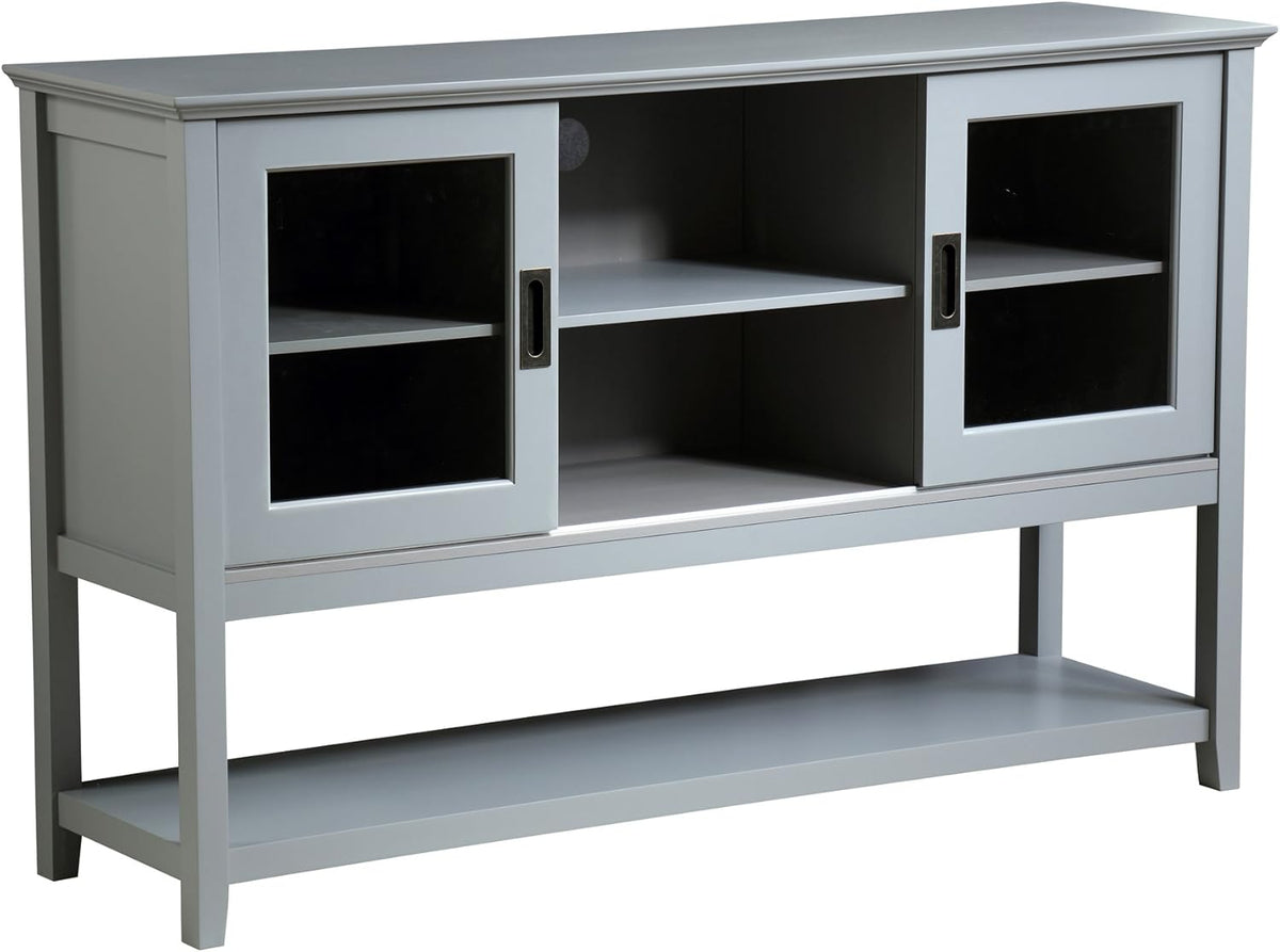 Gray Wood Sideboard Cabinet with Sliding Doors H390577