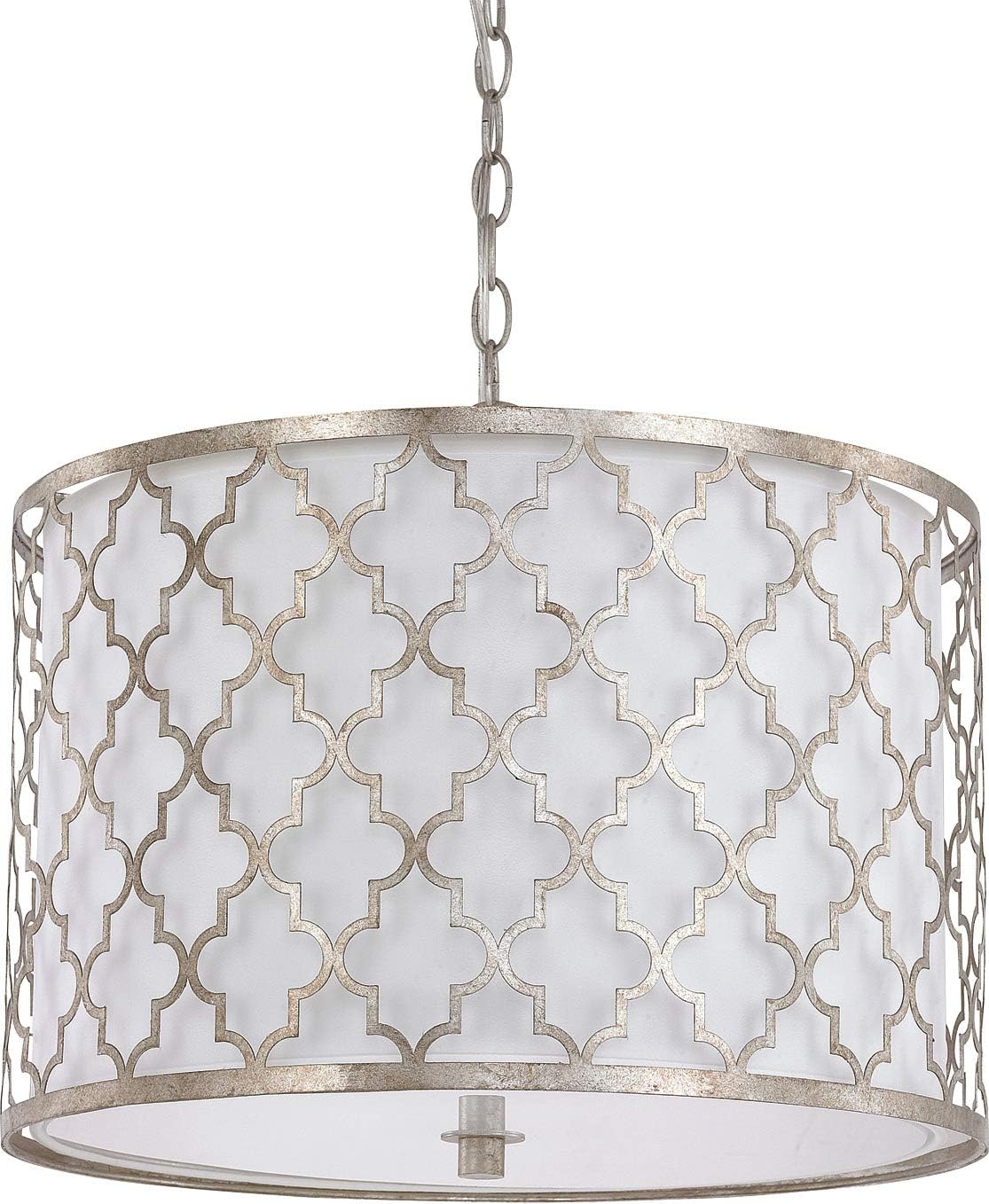 Axis Metal Ribbons Web Orb Pendant Lighting Fixture, 3-Light 180 Total Watts, 13H x 13W, Winter Gold U9769