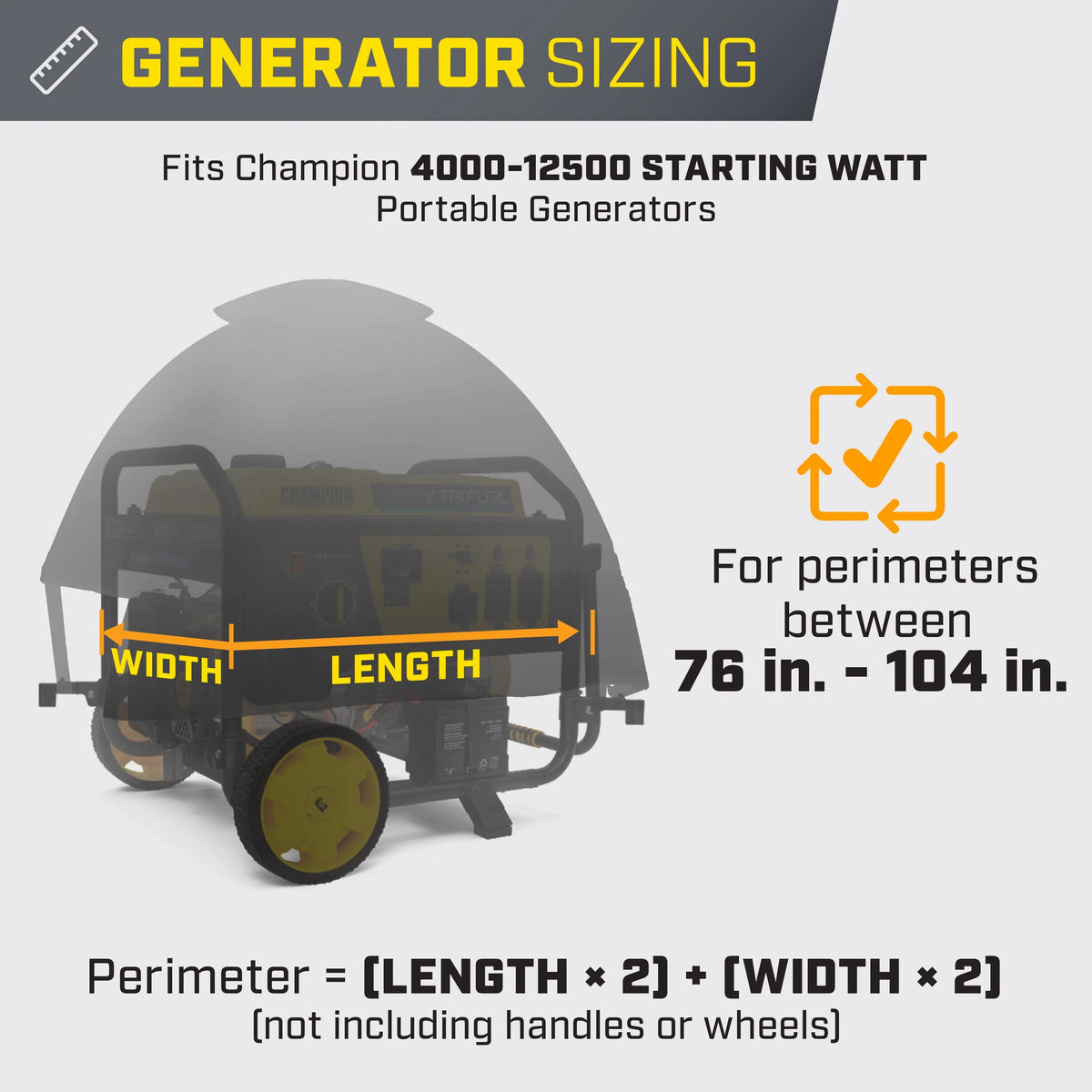 Storm Shield Severe Weather Generator Cover for 4000 to 12,500 Starting Watt Generators B326