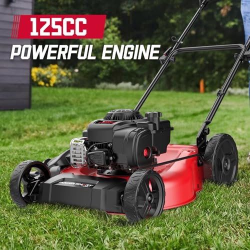 21-Inch 144cc 4-Stroke Gas Push Lawn Mower with 10-Inch Rear Wheels Q5728