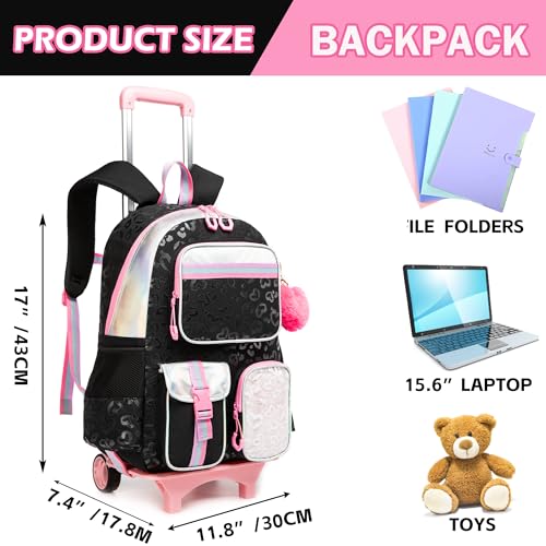 Rolling Backpack with Wheels J163