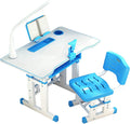 Kids Height Adjustable Desk and Chair Set Blue P48082