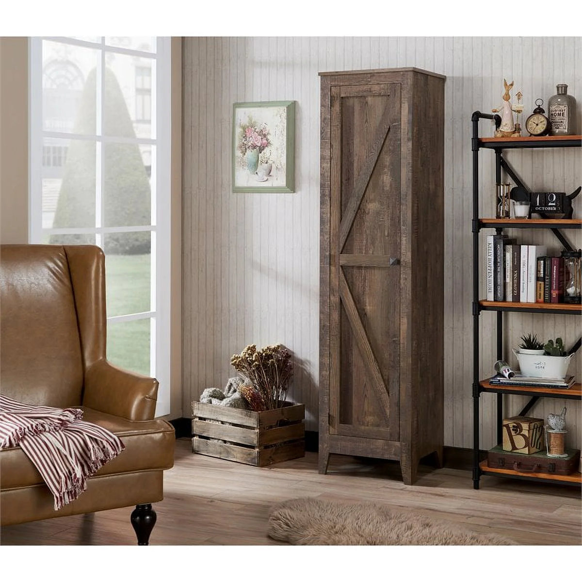 Mid-Century Wood Storage Cabinet B1357