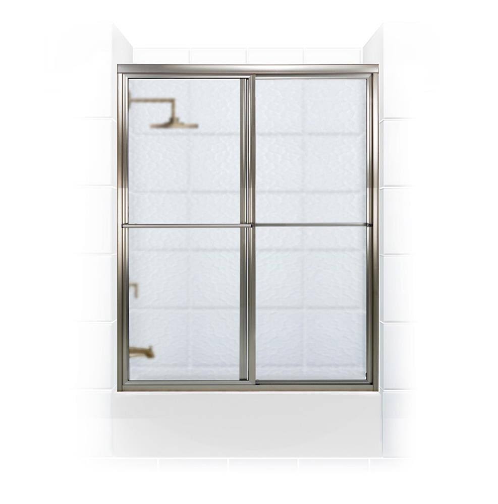 Framed Sliding Tub Door Brushed Nickel Y528