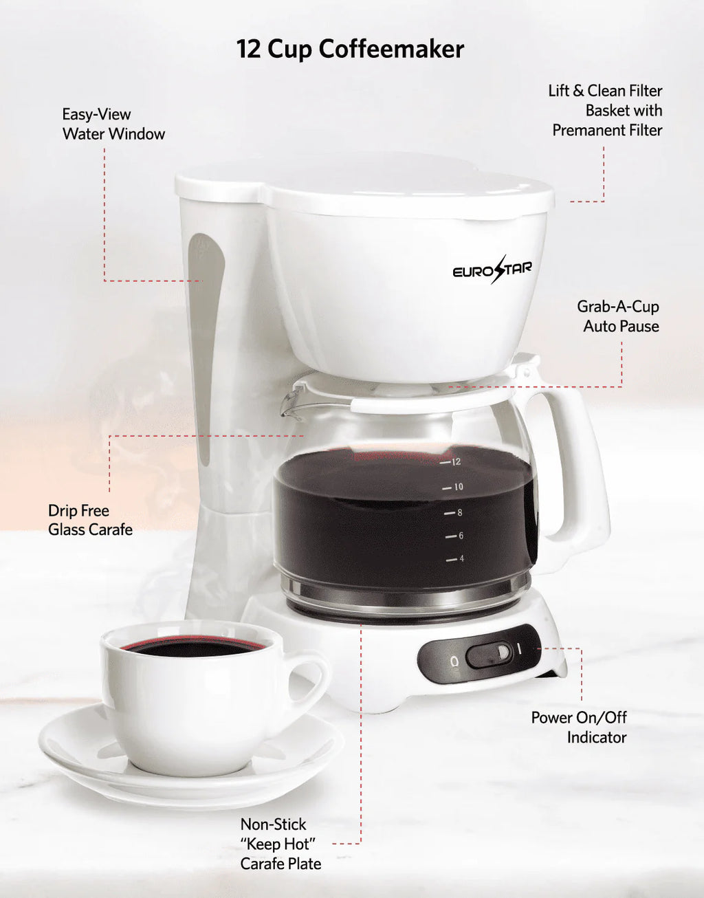 12-Cup Coffee Maker White R461