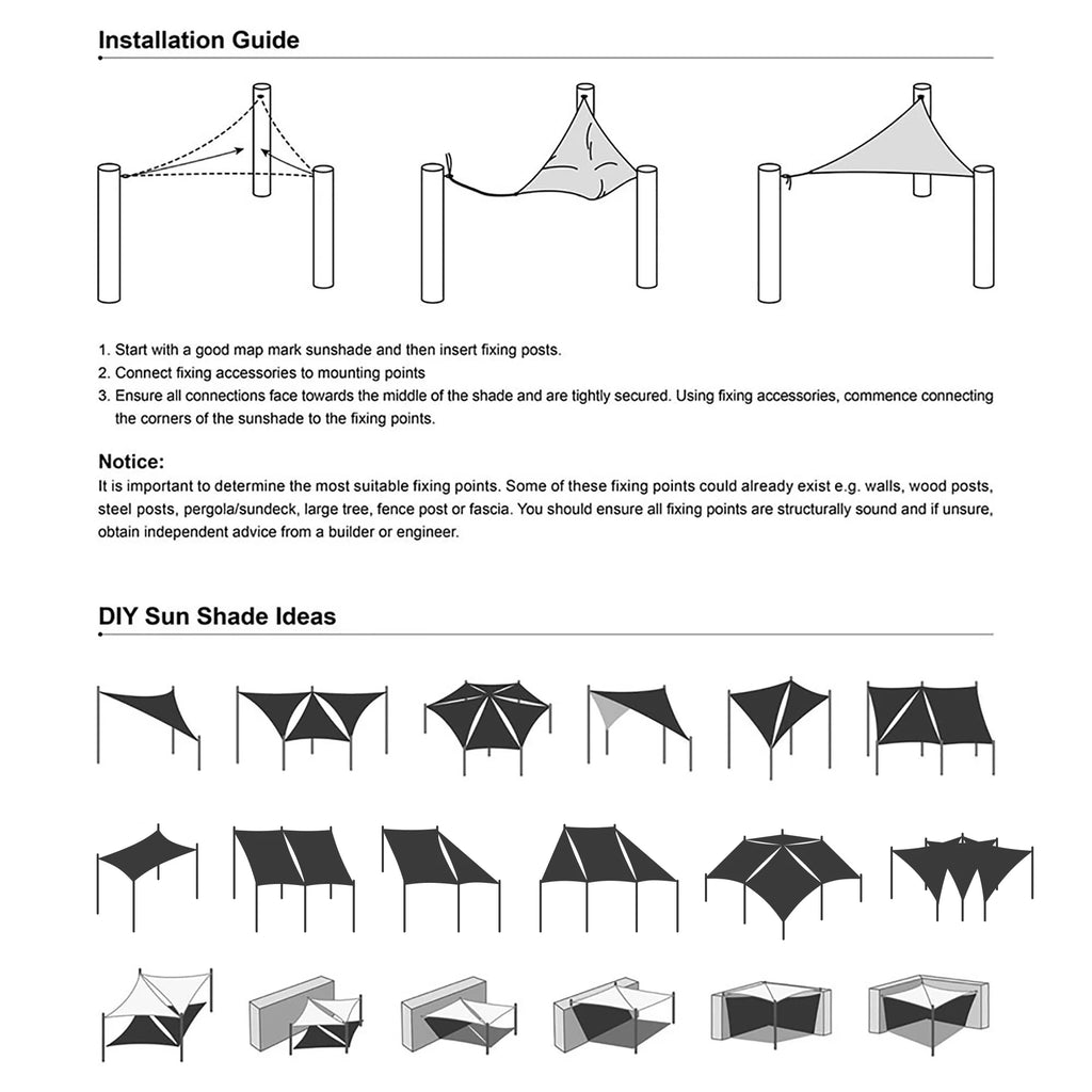 16x12' Rectangle Sun Shade Sail Canopy H7377
