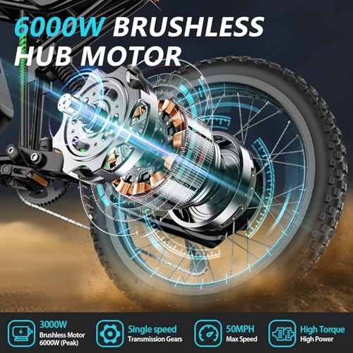 4000W 60V25Ah Electric Dirt Bike with 19'' Tire X599745