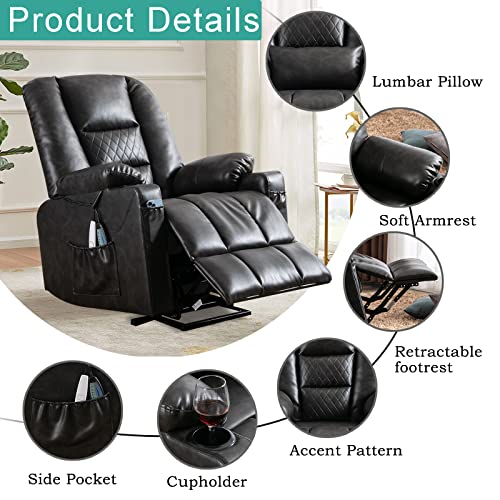 Power Lift Recliner Chair with Massage and Heat J8040