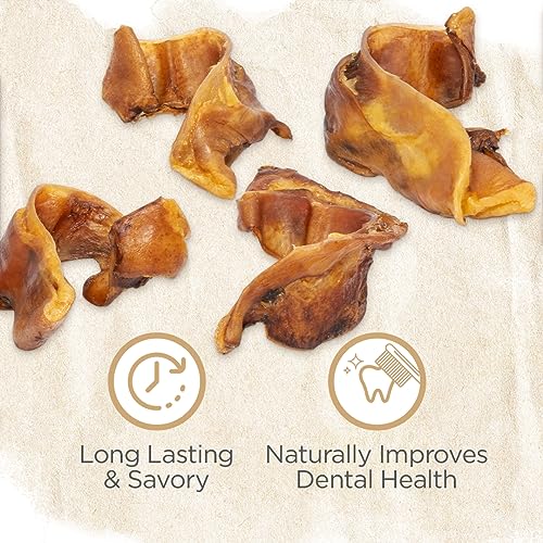 Natural Pig Ear Slivers for Dogs, 1.5 Pounds Bag, Air Dried Q48930