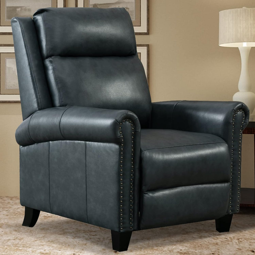 Brown Leather Push Back Recliner Chair K233