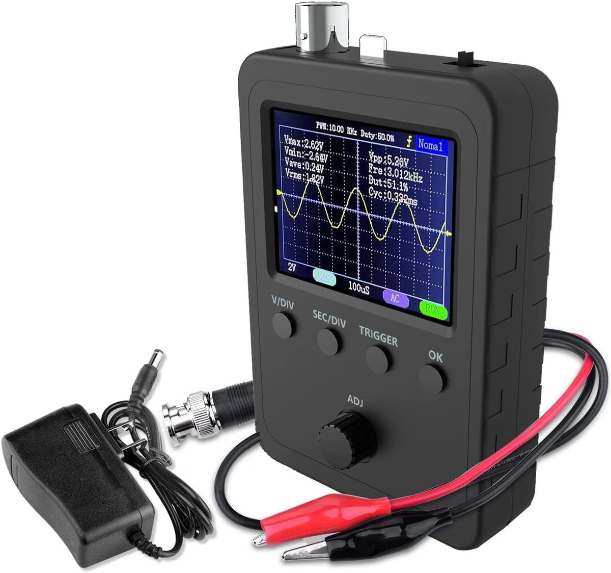 Digital Oscilloscope Kit with BNC-Clip Cable Probe Q20154