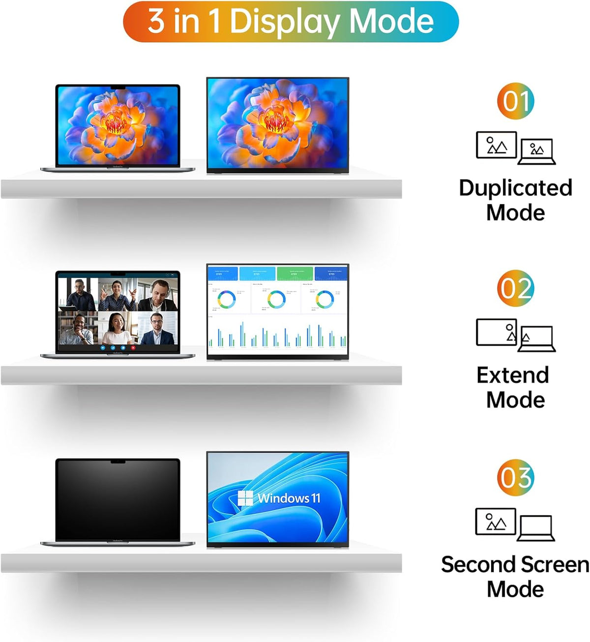 14 inch FHD IPS Portable Monitor with Smart Cover I480459