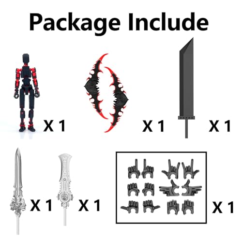 Black Green/Red Black Action Figure Set W2958