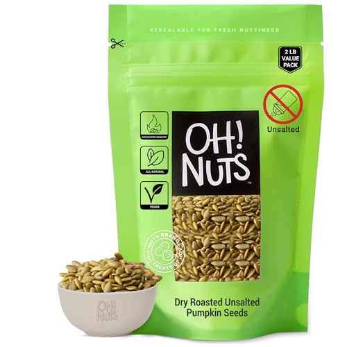 Dry Roasted Unsalted Pumpkin Seeds, 2-Pound Bulk Bag G3491