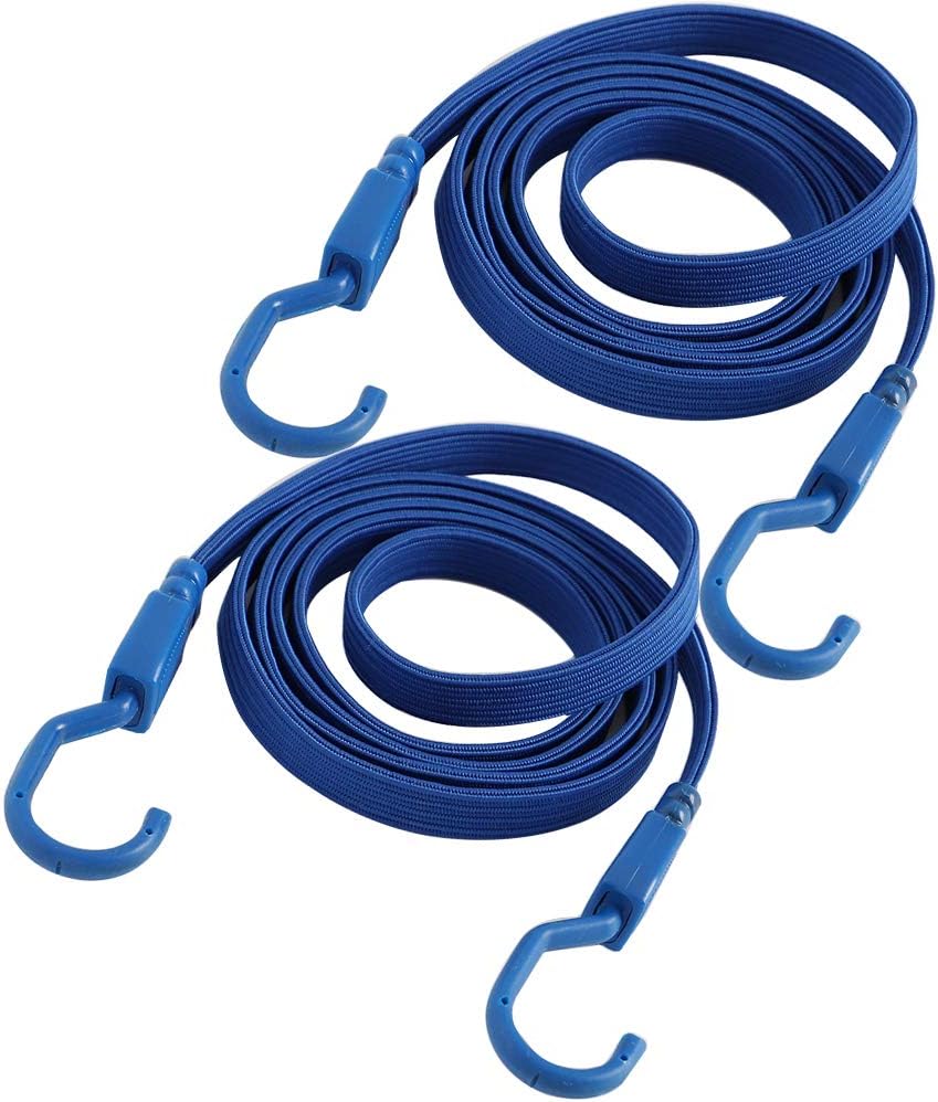 6 Pcs Flat Bungee Cord Set with Hooks S3841