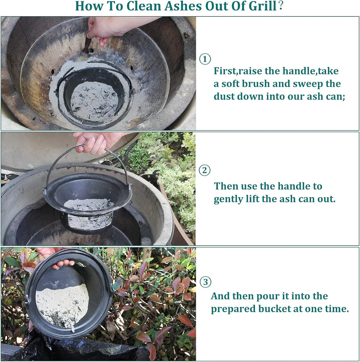 Cast Iron Ash Can with Handle Z127