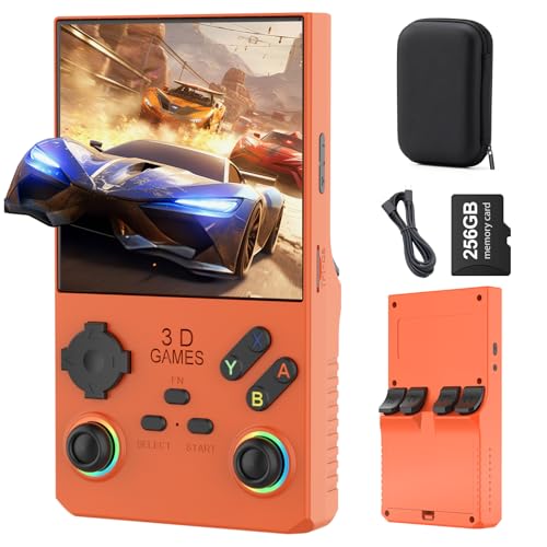 40000 in 1 Handheld Game Console 4.0 inch IPS Screen 4000mAh Portable Pocket Arcade 256G TF Card Transparent Black K695