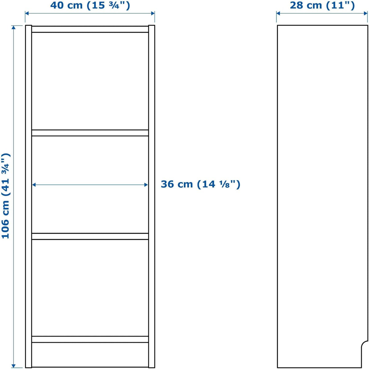 White Bookcase W40056