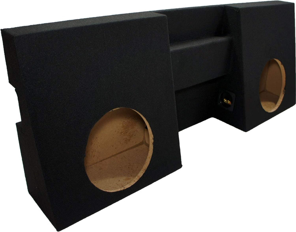 Compatible with 2005-UP Toyota Tacoma Double Cab Dual 10 Sub Box Enclosure & Amp W6014