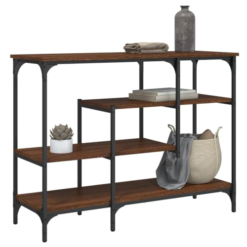Black Console Table with Shelves M9955