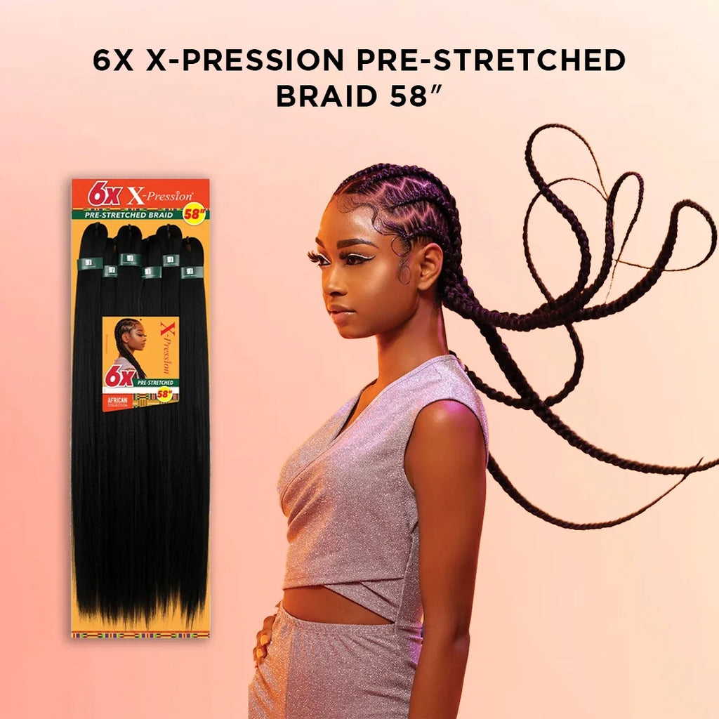 1B Off Black Jumbo Braid Hair 58” S45640