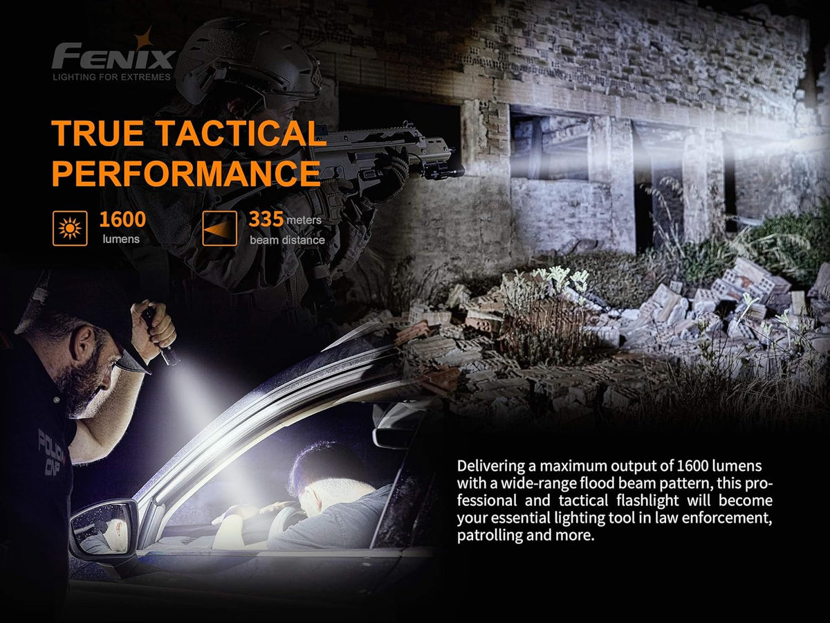1600 Lumen Tactical Flashlight with Rechargeable Battery H2495
