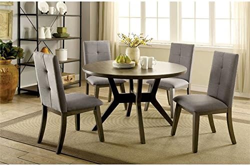 Gray Wood Round Dining Table Y386219