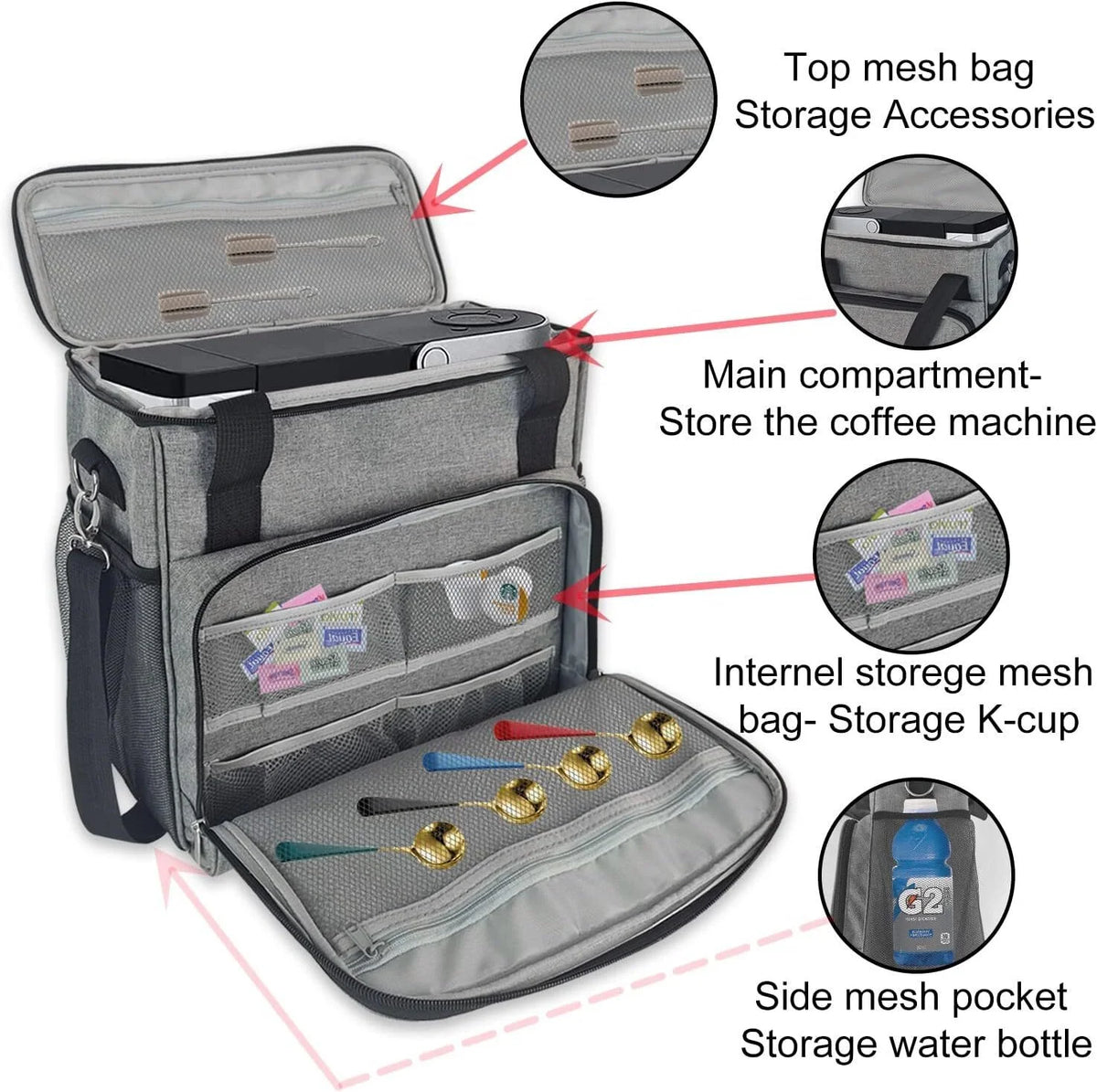 Coffee Maker Carrying Bag with Shoulder Strap R99017