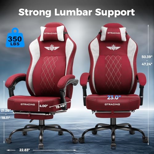 Big and Tall Gaming Chair with Footrest P4210