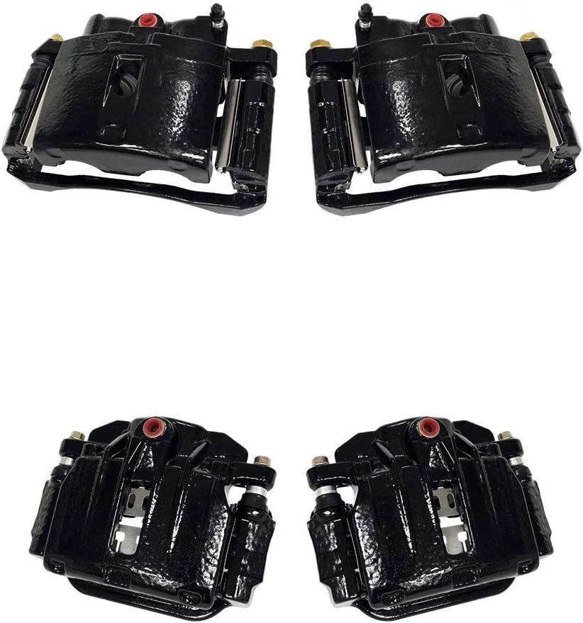 Black Semi-Loaded Calipers and Hardware Brake Kit E117
