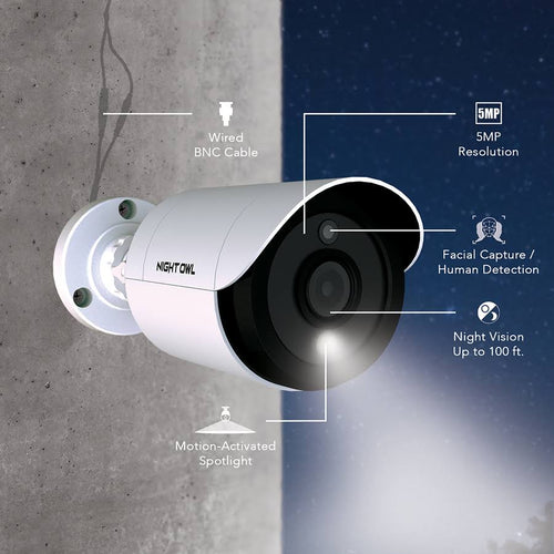 16-Channel 5MP 2 TB DVR Security Surveillance System with 14 Wired Spotlight Cameras L884