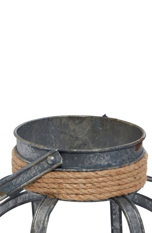 Metal Glass Rope Candle Lantern S57669